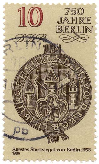 750 Jahre Berlin - Ã„ltestes Stadtsiegel von Berlin 1253
