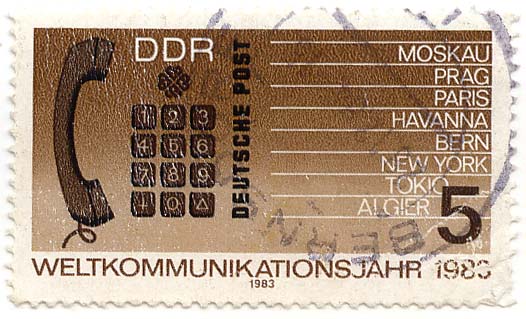 Weltkommunikationsjahr 1983 - Moskau Prag Paris Havanna Bern New York Tokio Algier
