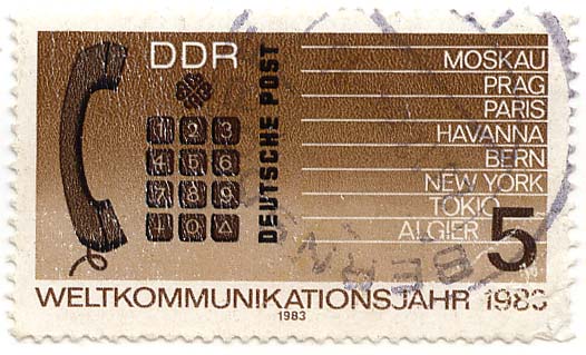 Weltkommunikationsjahr 1983 - Moskau Prag Paris Havanna Bern New York Tokio Algier
