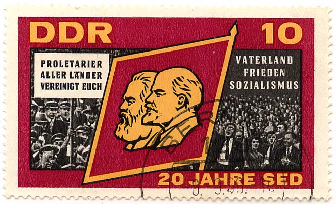 20 Jahre SED - Proletarier aller LÃ¤nder vereinigt euch - Vaterland-Frieden-Sozialismus
