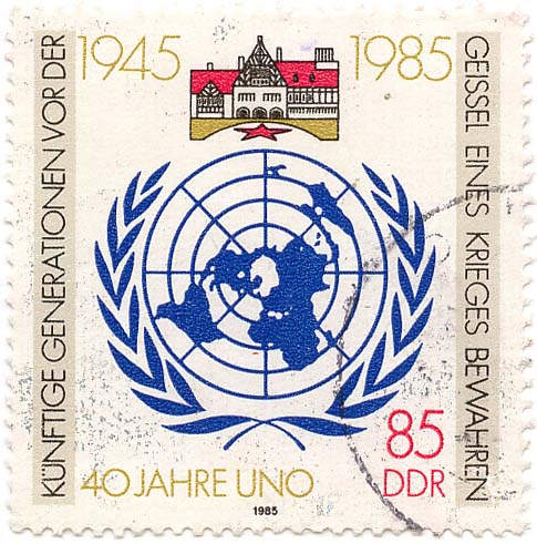 40 Jahre UNO - 1945-1985 - KÃ¼nftige generationen vor der Geissel eines Krieges bewahren

