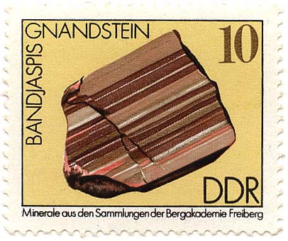 Minerale aus den Sammlungen der Bergakademie Freiberg - Bandjaspis Gnandstein
