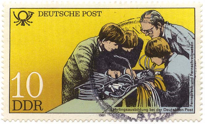 Lehrlingsausbildung bei der Deutschen Post - Fernsprech- und Fernschreibwesen