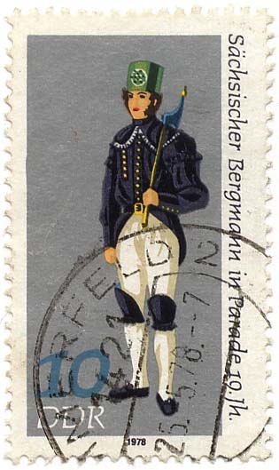 SÃ¤chsischer Bergmann in Parade 19. Jh.