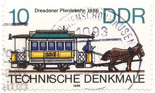 Technische Denkmale - Dresdener Pferdebahn 1886
