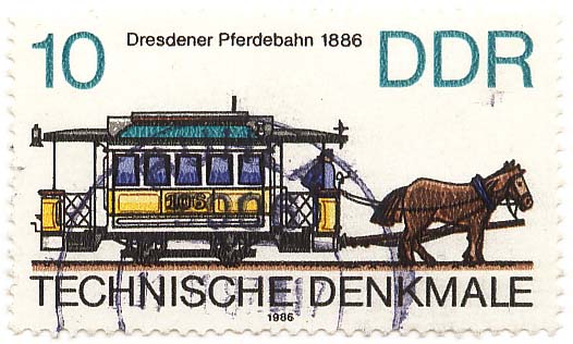 Technische Denkmale - Dresdener Pferdebahn 1886

