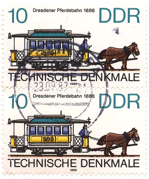 Technische Denkmale - Dresdener Pferdebahn 1886
