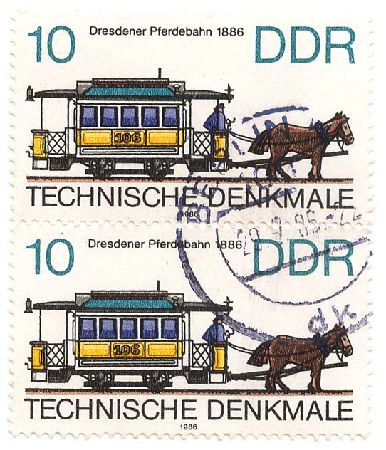 Technische Denkmale - Dresdener Pferdebahn 1886
