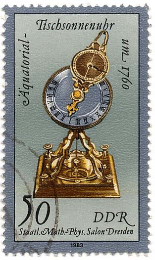 Staatlicher Mathematisch-Physische Salon Dresden - Ã„quatorial-Tischsonnenuhr um 1760
