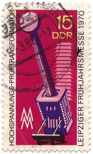Leipziger Frühjahrsmesse 1970 MM - Hochspannungs-Prüftransformator
