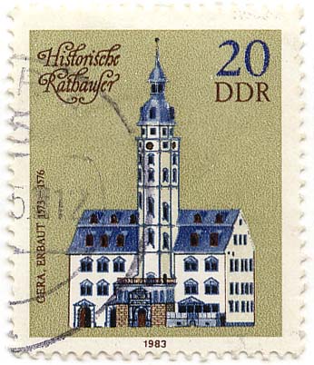 Historische RathÃ¤user - Gera, erbaut 1573 - 1576
