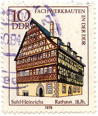 Fachwerkbauten in der DDR - Suhl - Heinrichshaus, 18. Jh.
