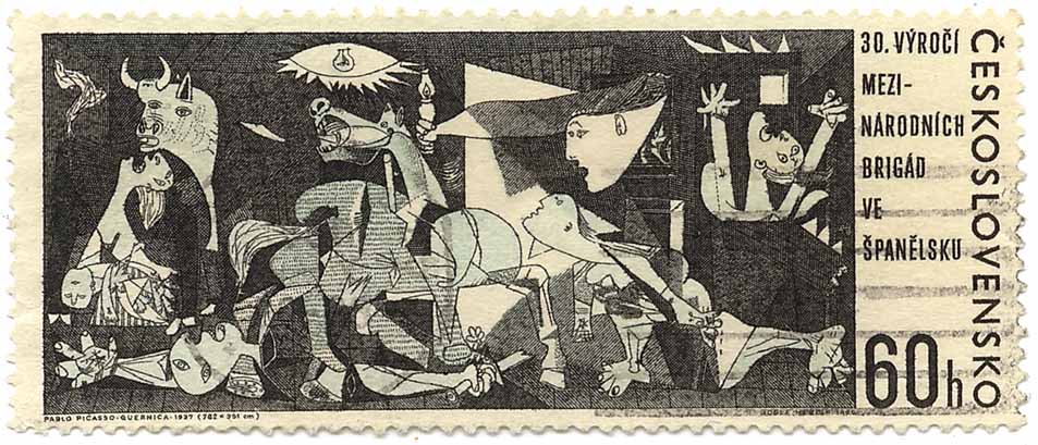 30. VÃ½roÄÃ­ MezinÃ¡rodnÃ­ch BrigÃ¡d Ve Å panÄ›lsku - Pablo Picasso - Quernica - 1937 (762 x 251 cm)