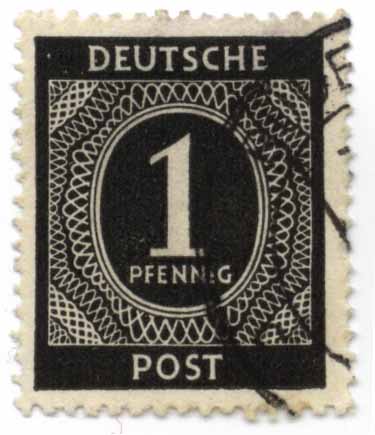 Deutsche Post - 1 Pfennig
