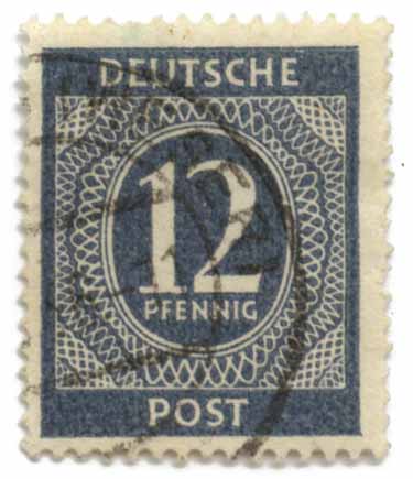 Deutsche Post - 12 Pfennig
