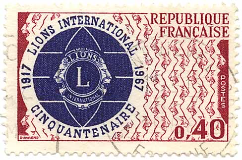 Lions International Cinquantenaire - 1917-1967 - Republique FranÃ§aise