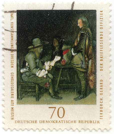 Staatliche Kunstsammlung Dresden - GemÃ¤ldegalerie Alte Meister - Ter Borch, Gerard - Der Brieflesende Offizier