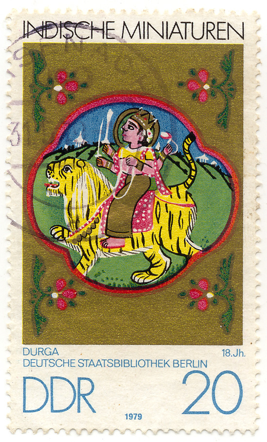 Indische Miniaturen - Deutsche Staatsbibliothek Berlin - Durga - 18. Jh.