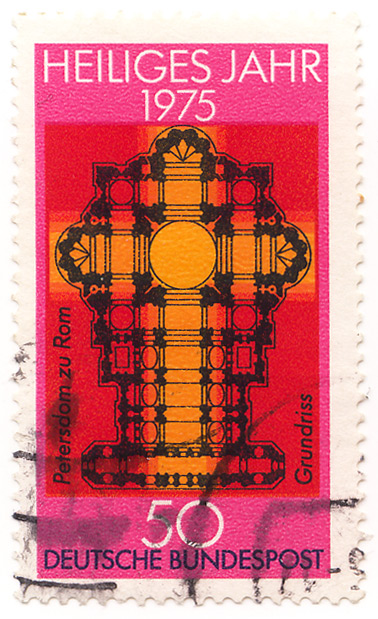 Heiliges Jahr 1975 - Petersdom zu Rom - Grundriss