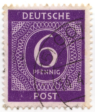 Deutsche Post - 6 Pfennig
