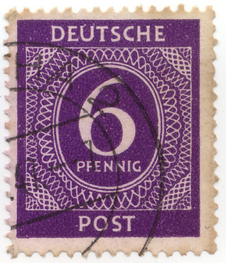 Deutsche Post - 6 Pfennig
