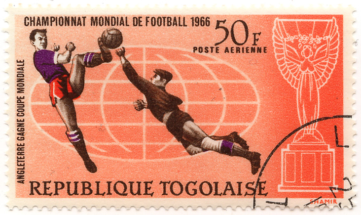 Championnat mondial de football 1966 - Angleterre gagne coupe mondiale - poste aerienne