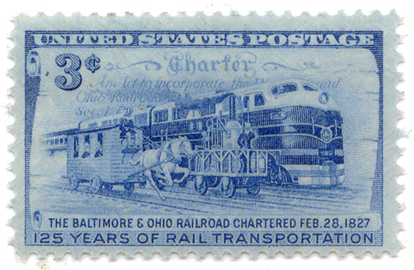 125 years of rail transportation - The Baltimore & Ohio railroad chartered Feb. 28. 1827