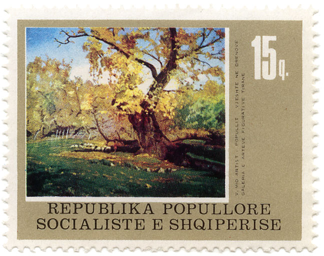Republika Popullore Socialiste e Shqiperise - V. mio artist | popullit - vjeshte ne drenove - Galeria e Arteve Figurative Tirane