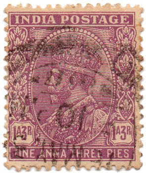 India Postage - One Anna Three Pies