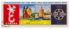 Inauguration of the New UPU Building Bern 1970 - Belgium 1958 - Spain 1959 - Europa