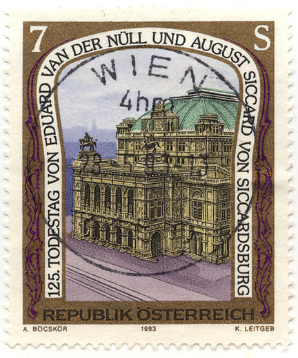125. Todestag von Eduard van der NÃ¼ll und August Siccard von Siccardsburg