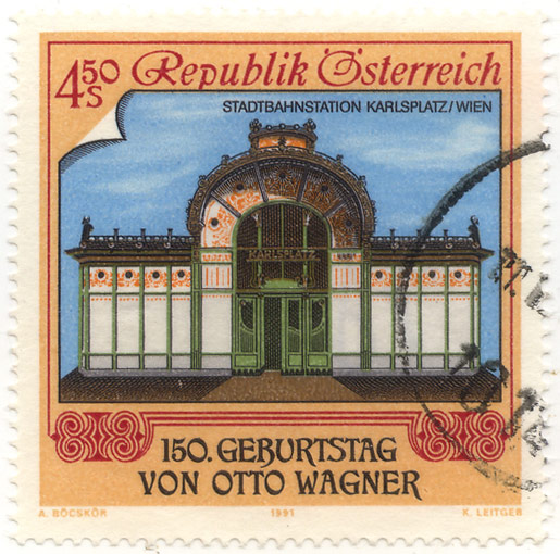 150. Geburtstag von Otto Wagner - Stadtbahnstation Karlsplatz / Wien