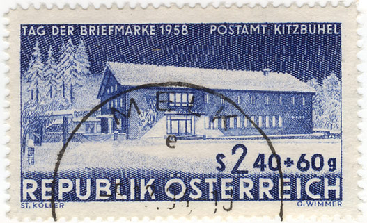 Tag der Briefmarke 1958 - Postamt KitzbÃ¼hel