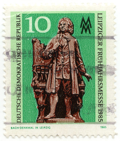 Leipziger FrÃ¼hjahrsmesse 1985 MM - Bachdenkmal in Leipzig