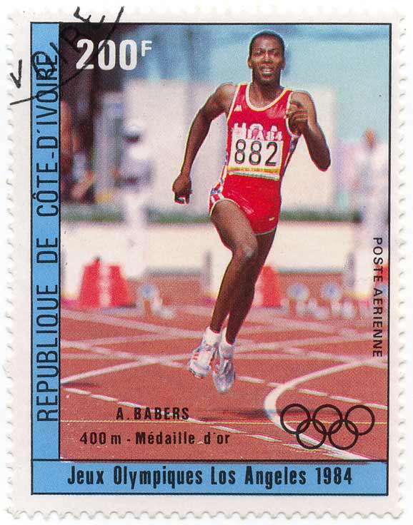 Jeux Olympiques Los Angeles 1984 - A. Babers - 400 m - MÃ©daille dÂ´or